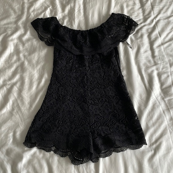 Dressy Lace Romper - Picture 1 of 6